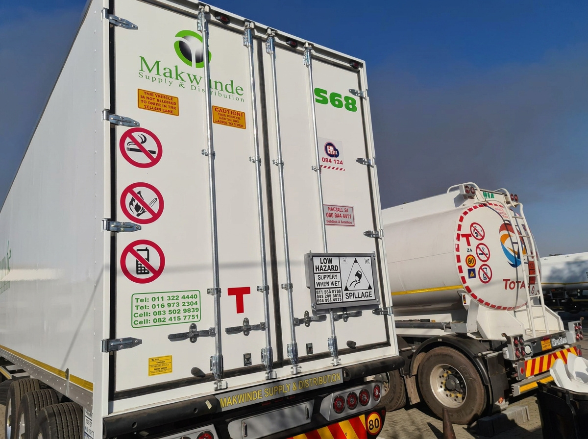 Rear view of Makwande fuel tankers